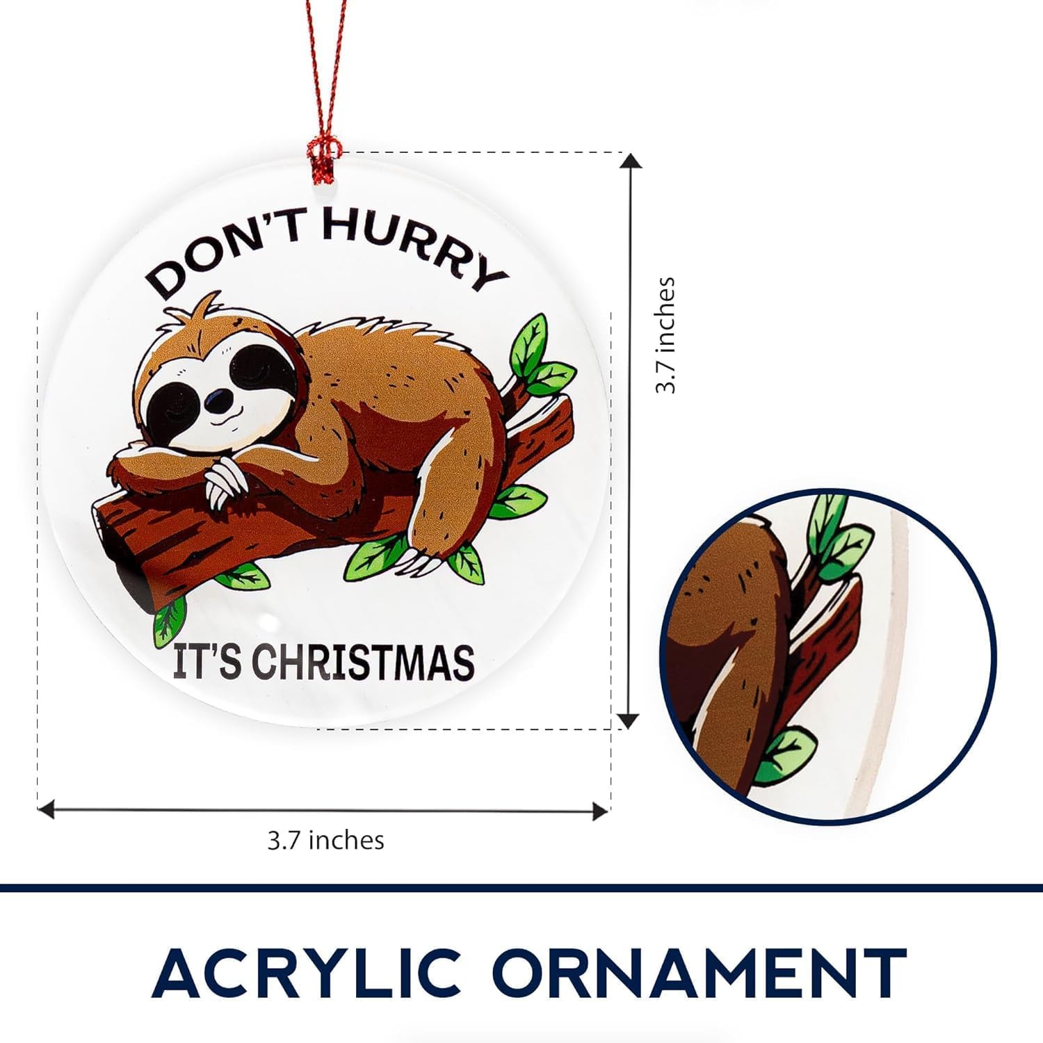 Animal lovers gift sloth ornament holiday decor