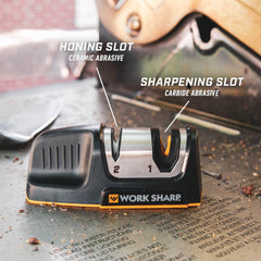 Angle-guided sharpening with Work Sharp Kitchen Edge Knife Sharpener