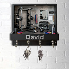 Custom name key hanger by Workout Champ gym decor