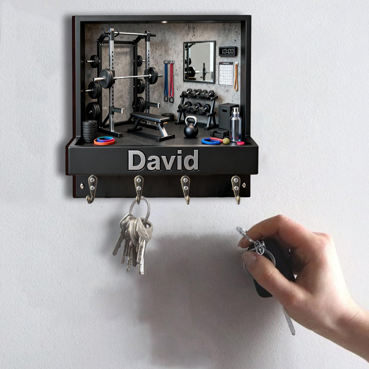 Workout Champ fitness wall decor wooden hanger