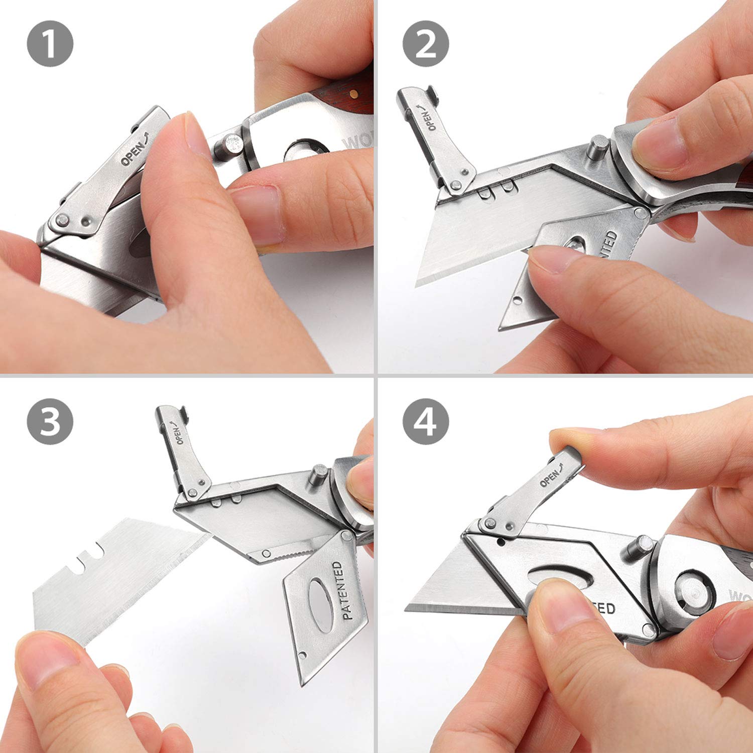 WORKPRO blade release mechanism for quick-change blades