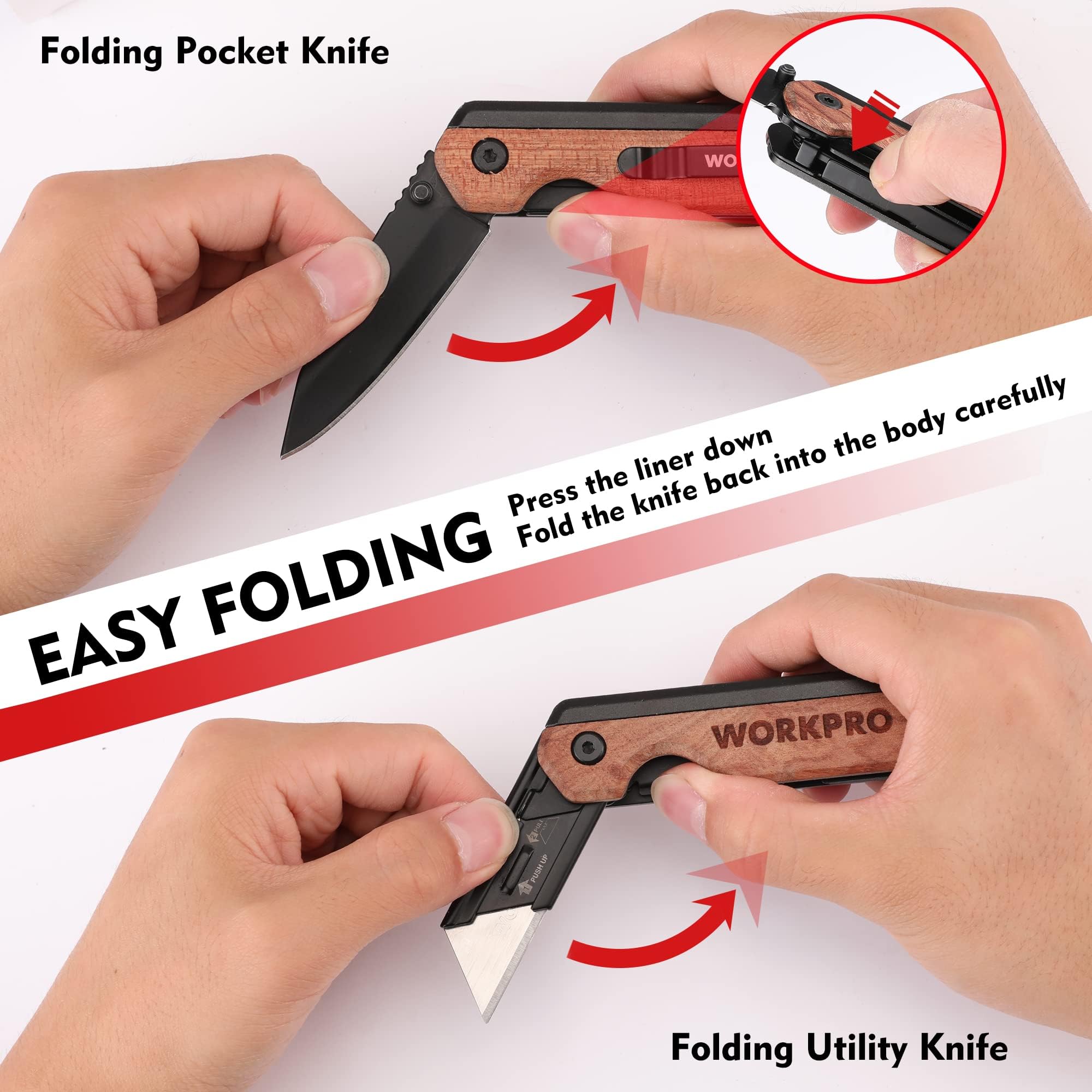 WORKPRO quick-change blade mechanism illustration