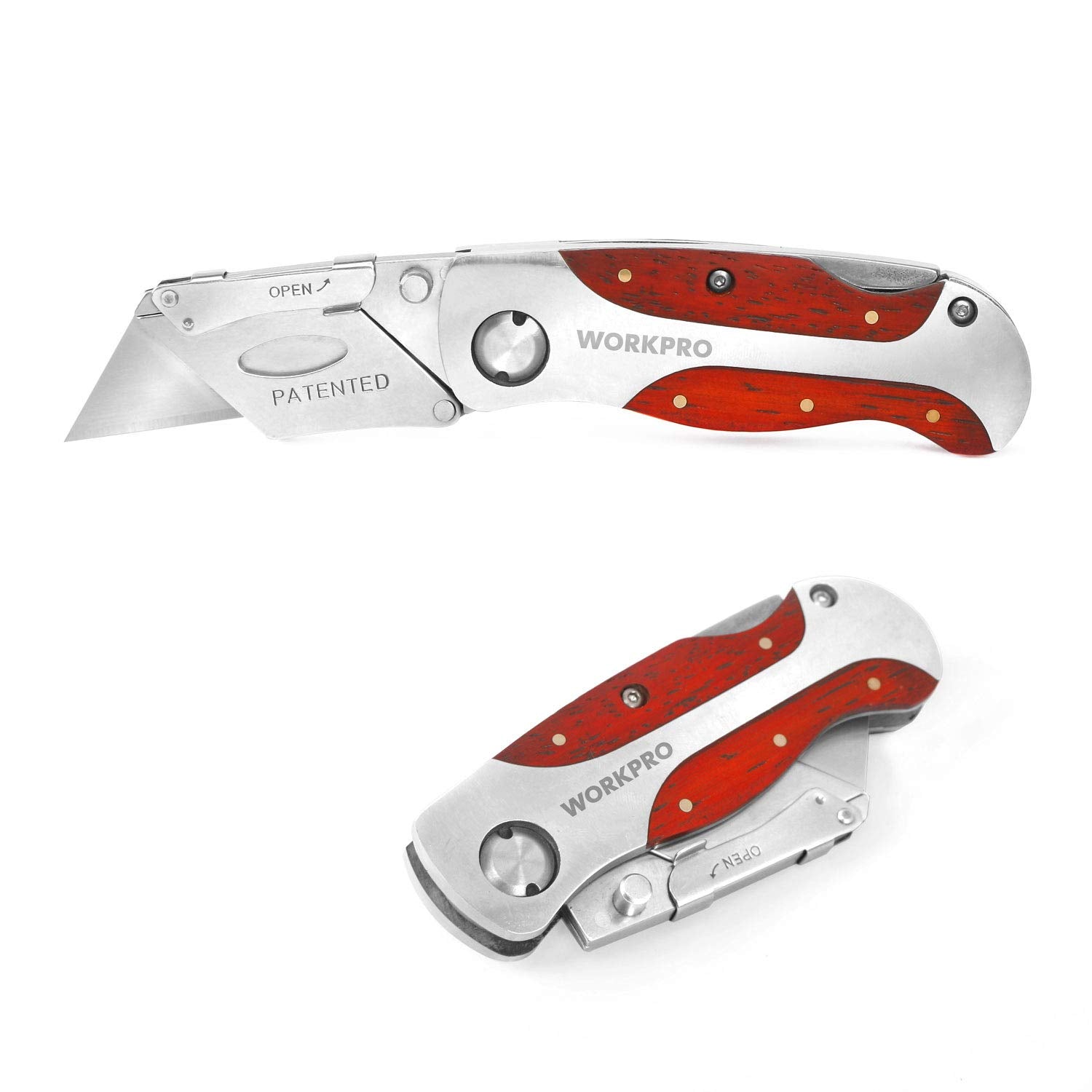 WORKPRO Quick-Change Utility Knife rosewood handle