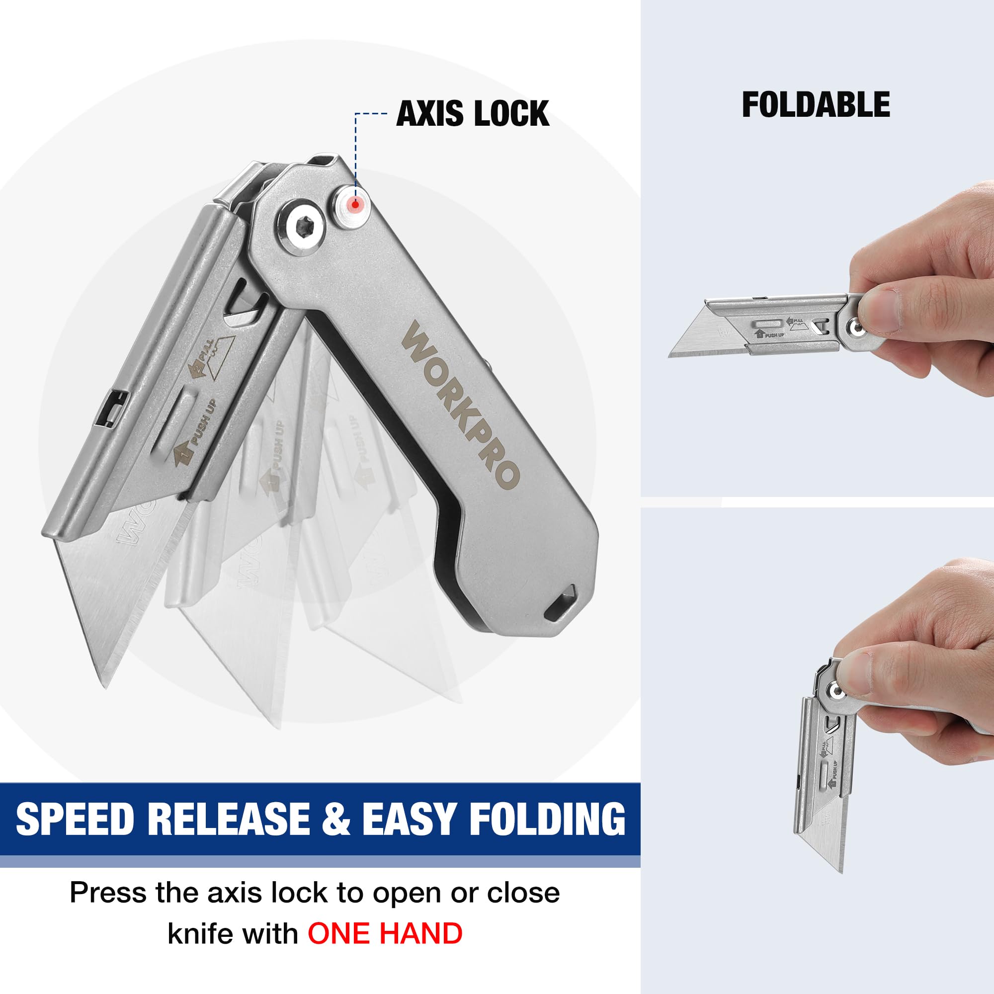 WORKPRO Stainless Steel Utility Knife durable