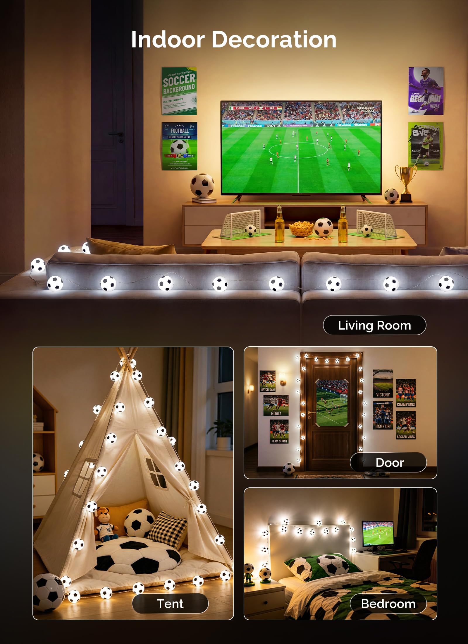 IP65 waterproof outdoor soccer lights for decor