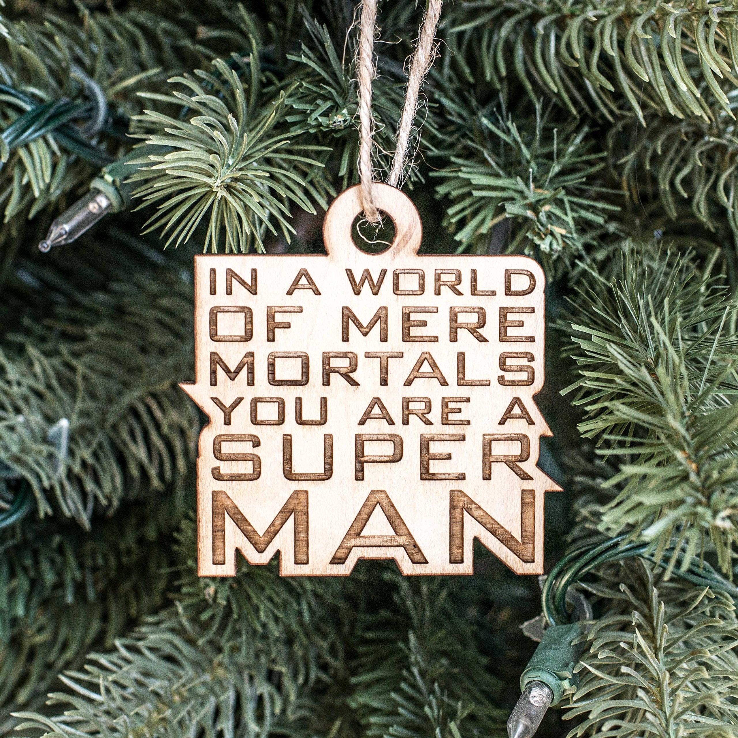 Super Man ornament 3x3in