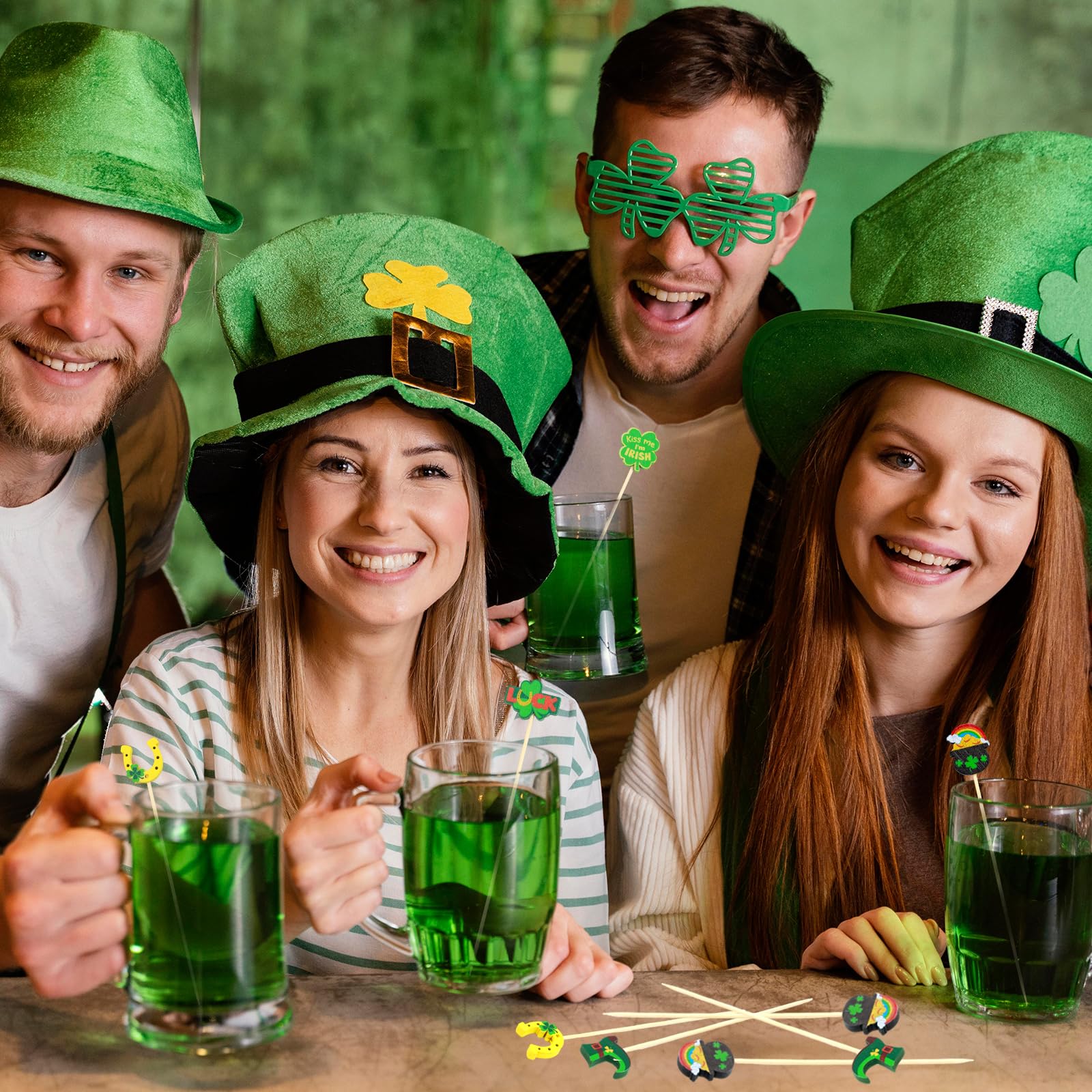 Shamrock Clover themed party picks for celebrations