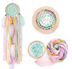WORLDREAMER DIY Dream Catcher Kit mint 5 inch wooden hoop
