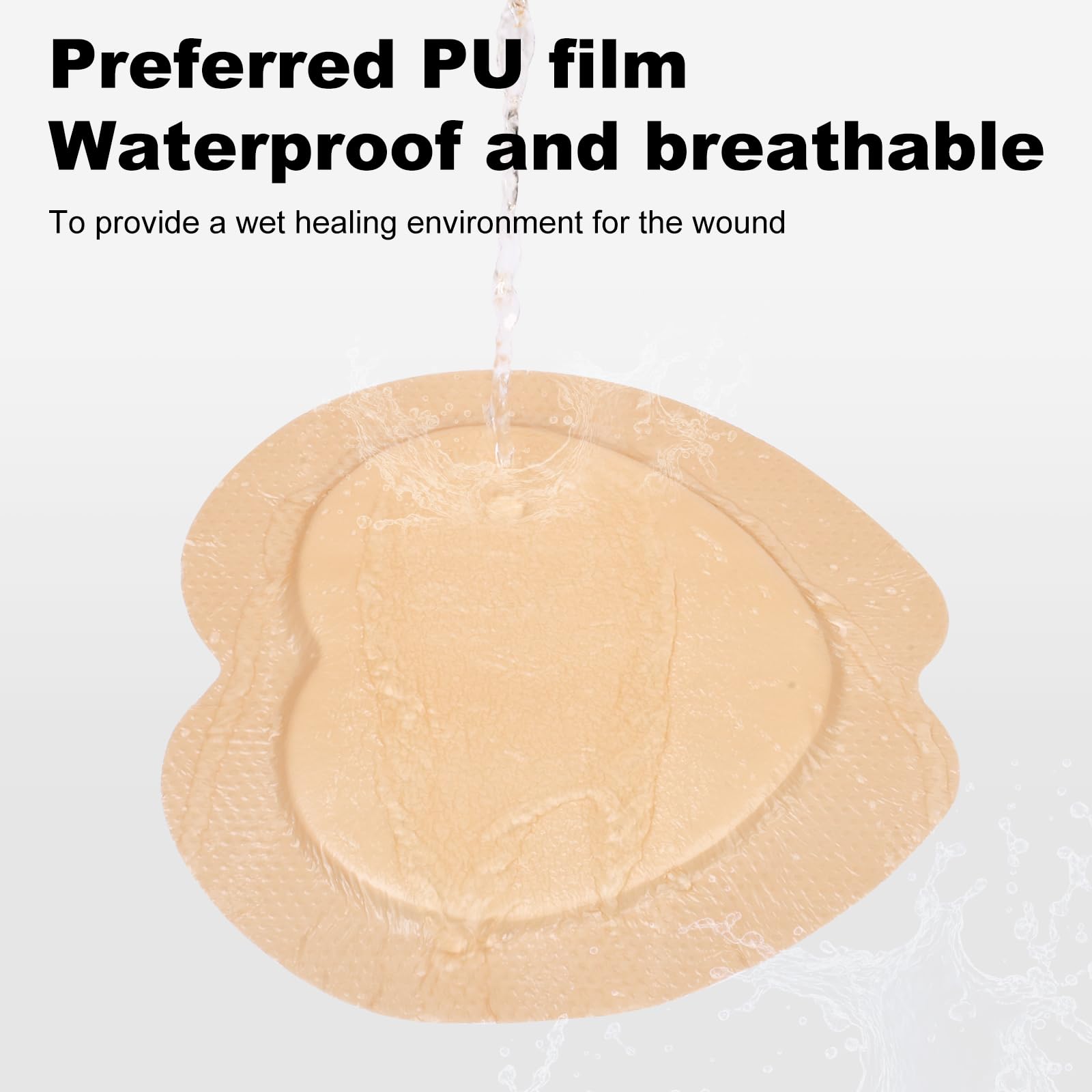 High absorbency sacral wound dressing for exudating wounds