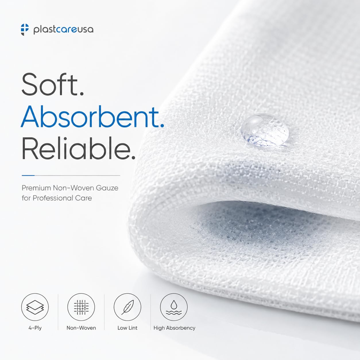 low lint gauze pads for wound dressing