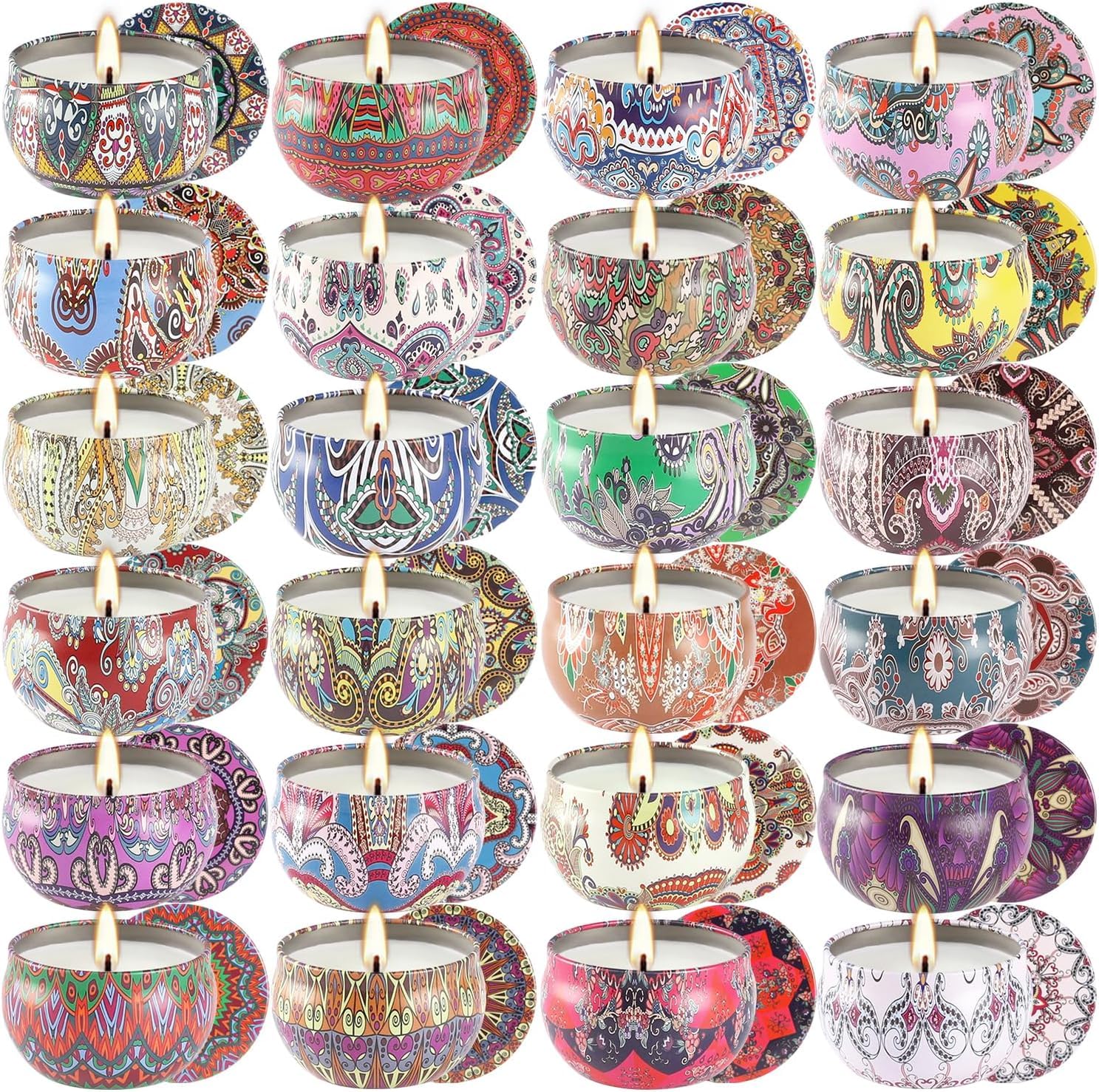Travel tin candle set for home decor