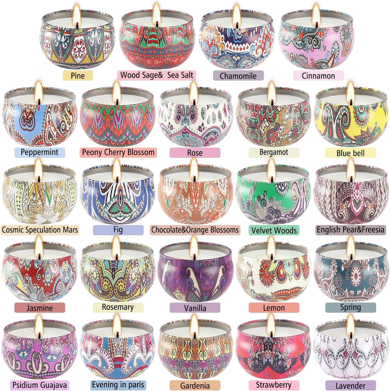 Burn time 15–20 hours per candle