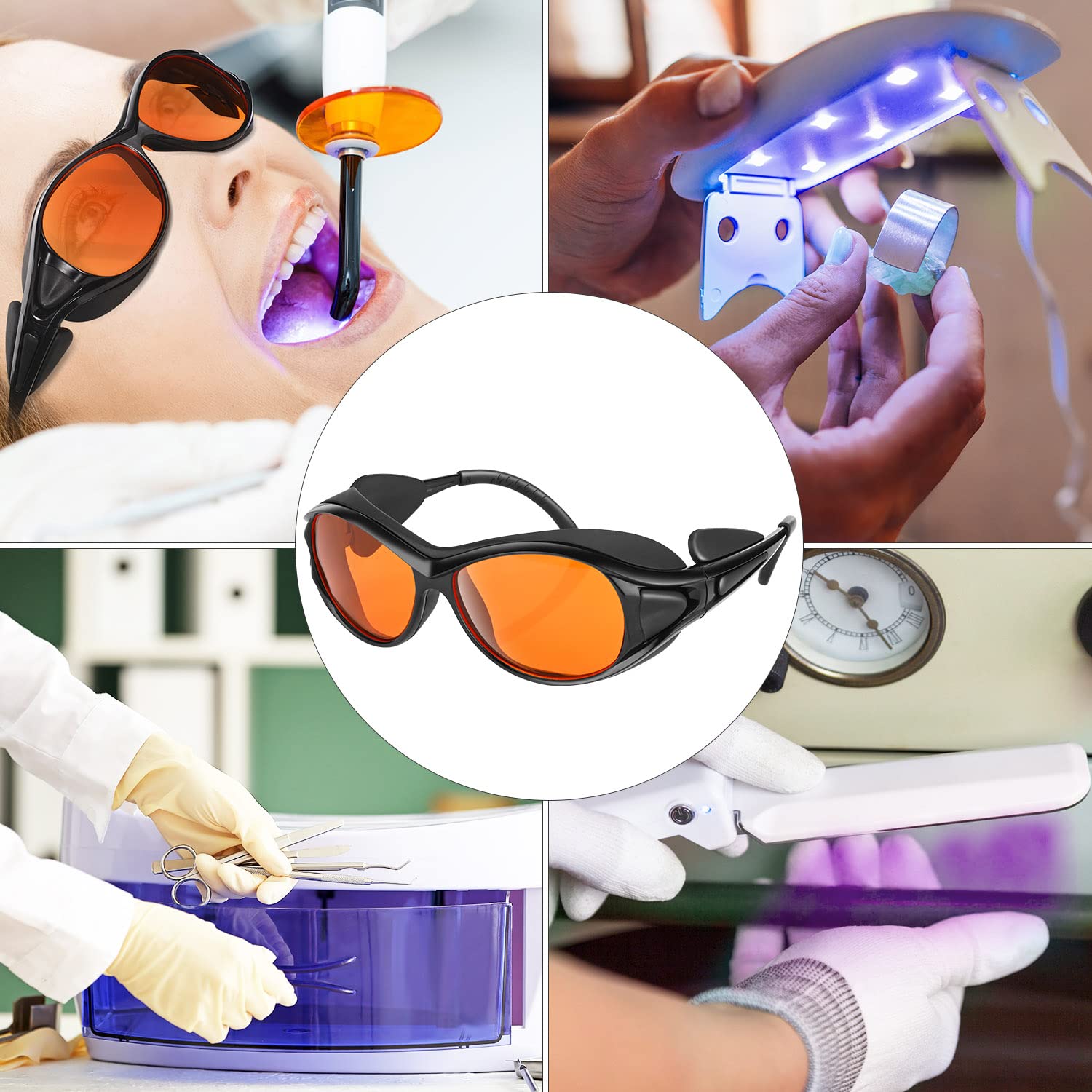 Orange polycarbonate lenses block blue light and UV rays