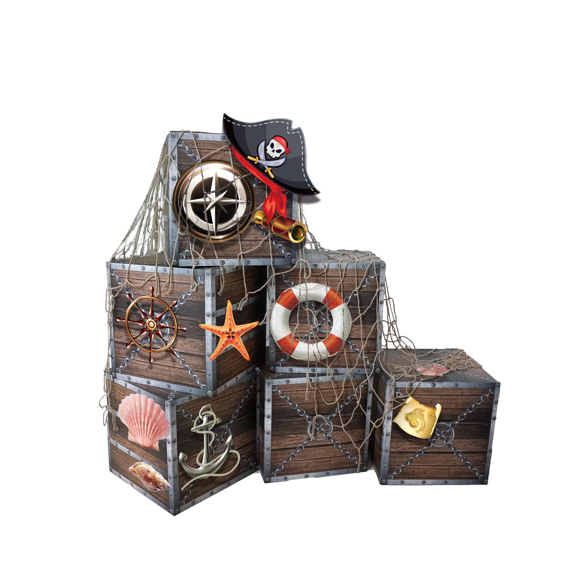 wraphay pirate trunk decorations kit chest boxes