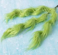 Wreath garland ornament spray with lime green monster
