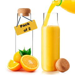 Wrenbury fridge glass carafe set of 2 with stopper