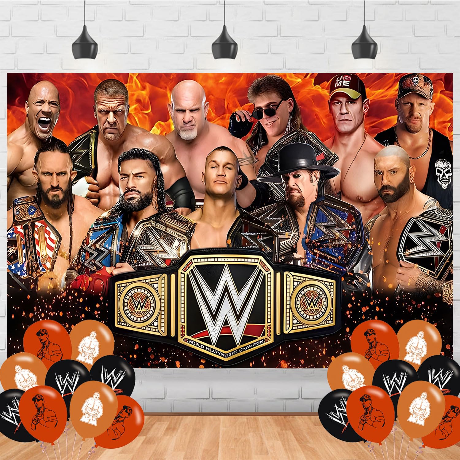Wrestling Birthday Party Decorations Backdrop 5x3FT for Boys