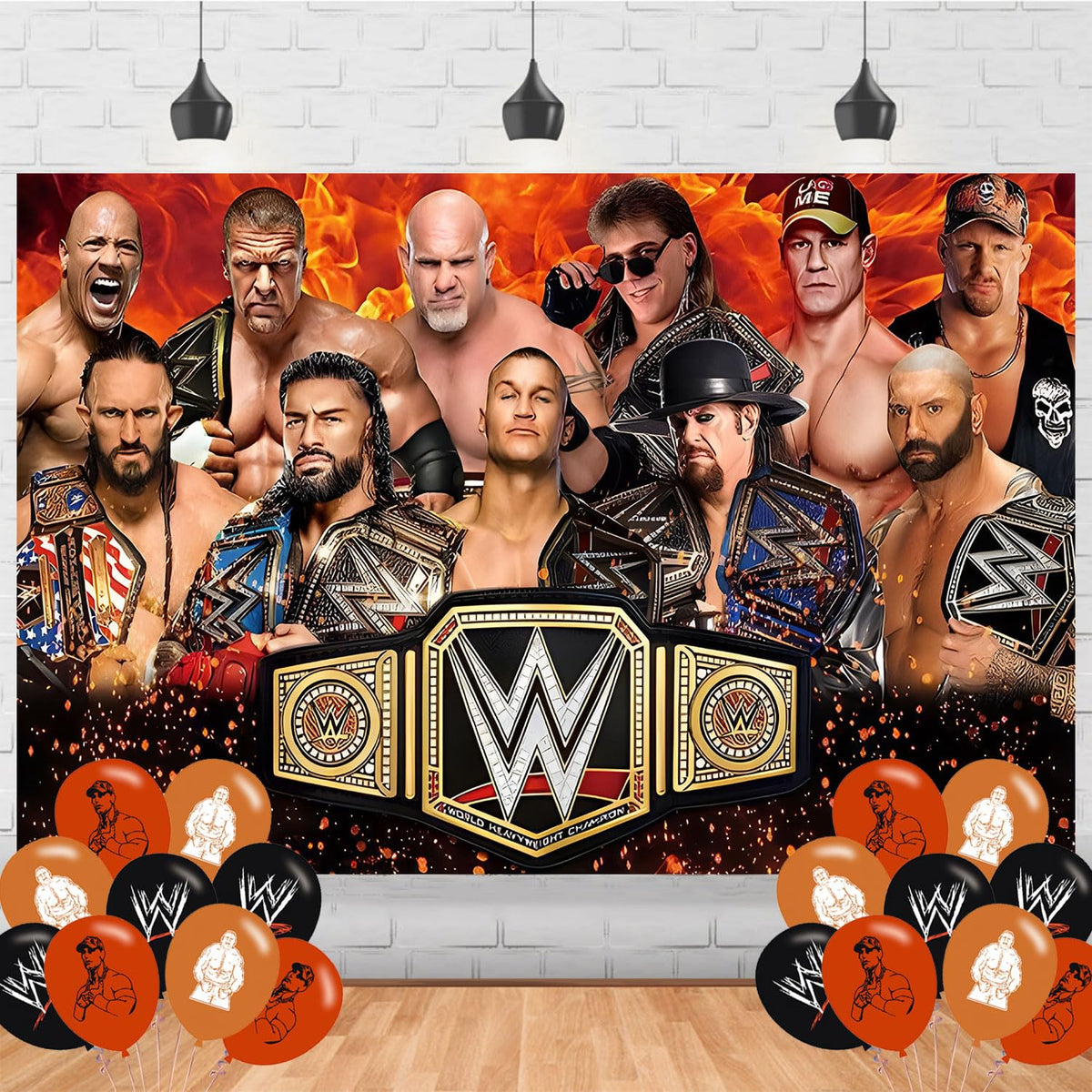 Wrestling Birthday Party Decorations Backdrop 5x3FT for Boys