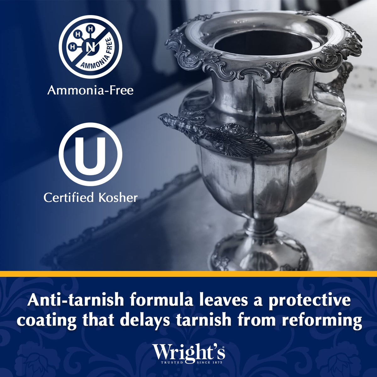 Wright's Silver Cleaner and Polish Cream jar label