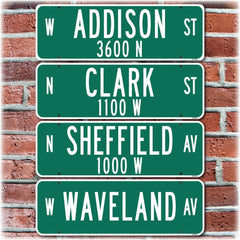 Wrigley Field baseball decor sign for wall display and bar