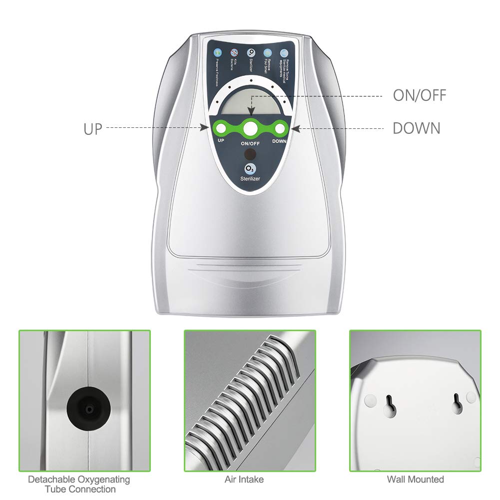 Compact ozone generator for kitchen and office use