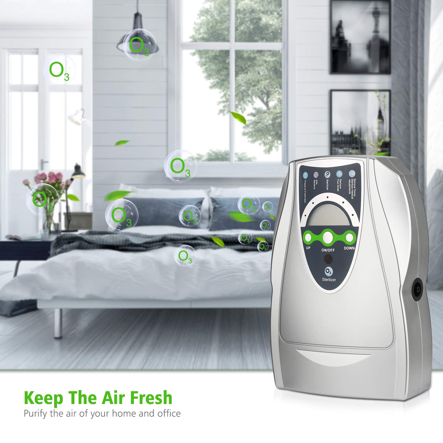 Silver WSTA ozone machine with hose