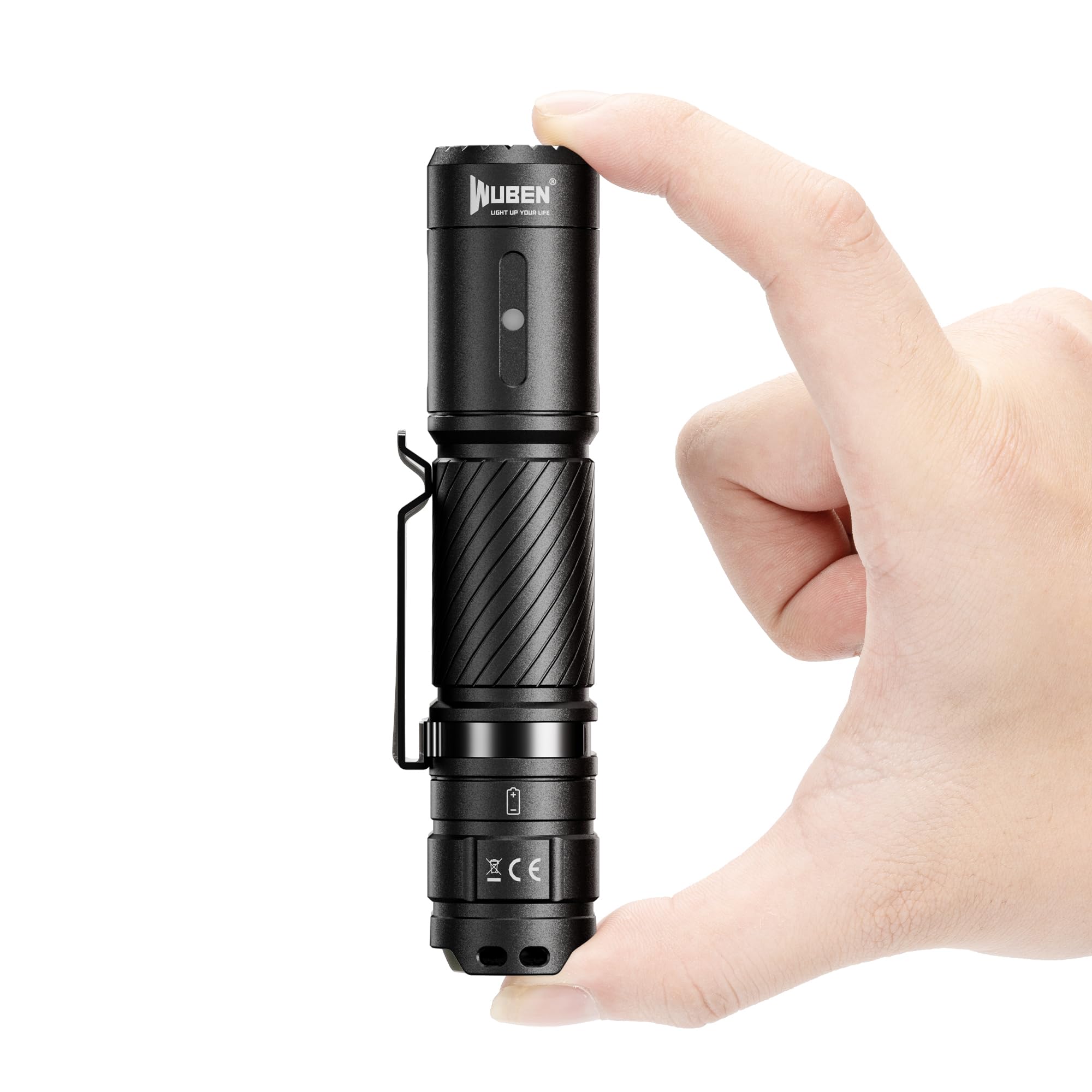 WUBEN C3 flashlight with pocket clip for everyday carry