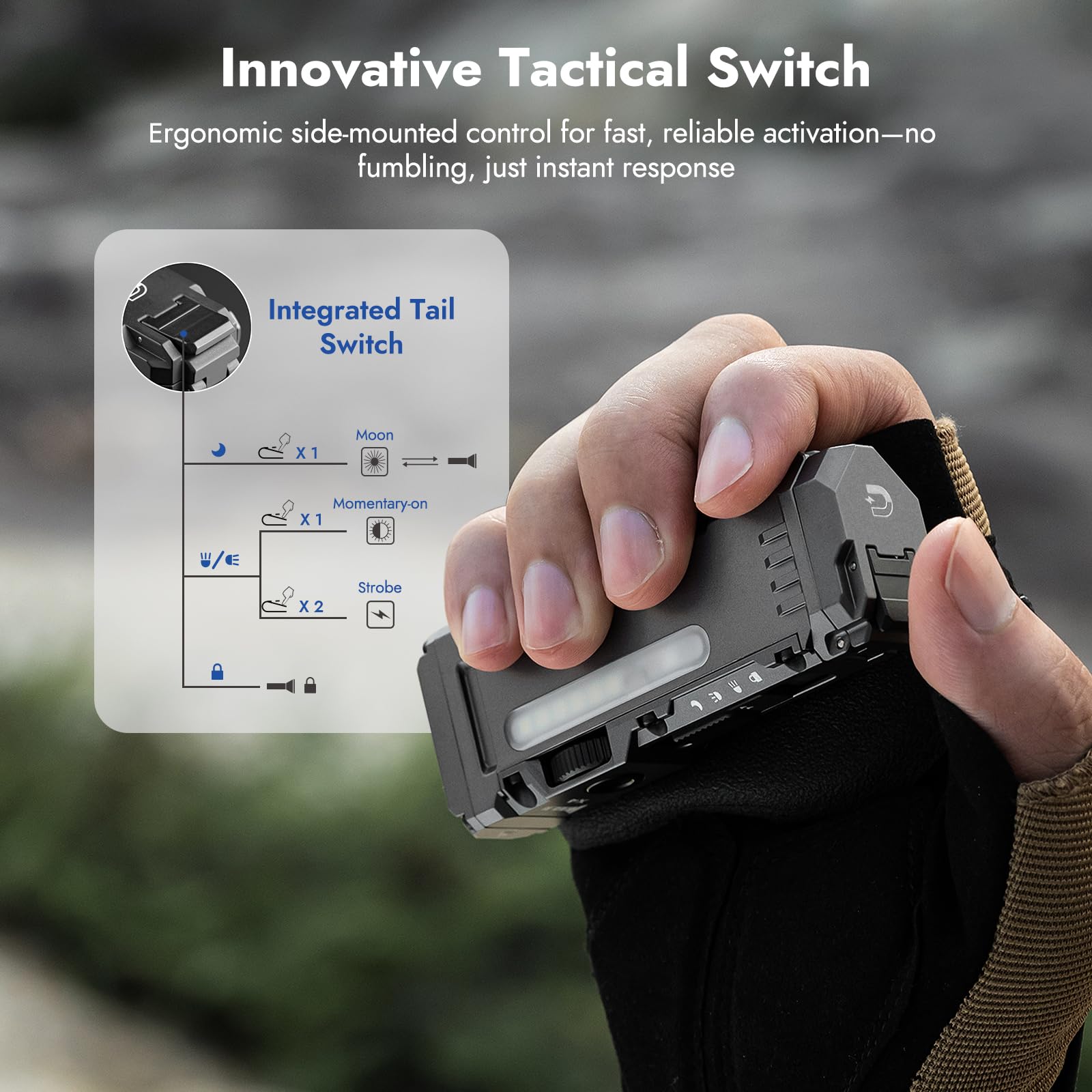 WUBEN X4 RGB side lights for signaling outdoors