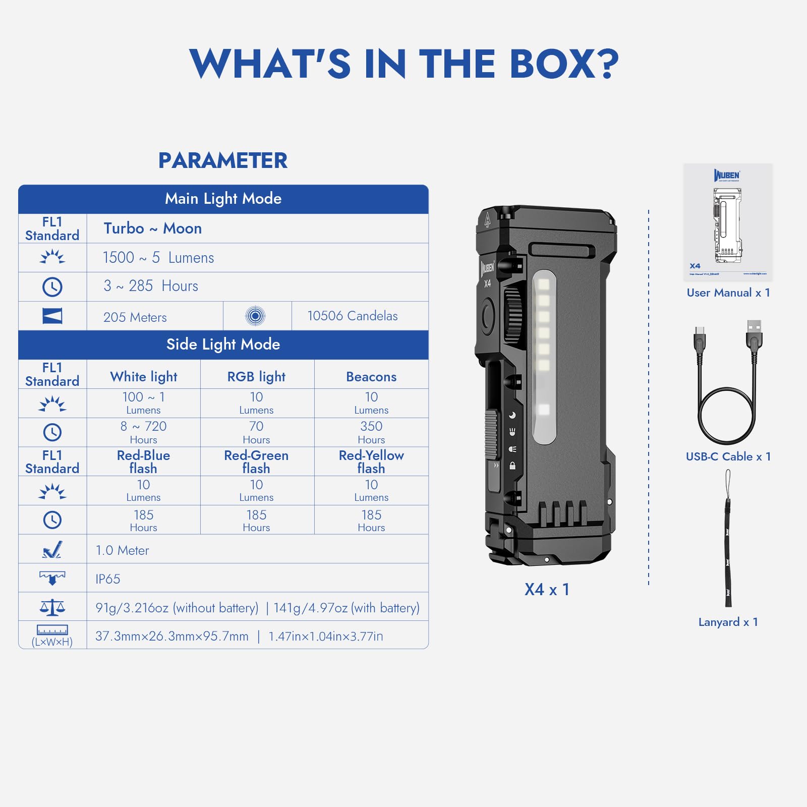 WUBEN X4 sealed housing with battery encapsulated inside