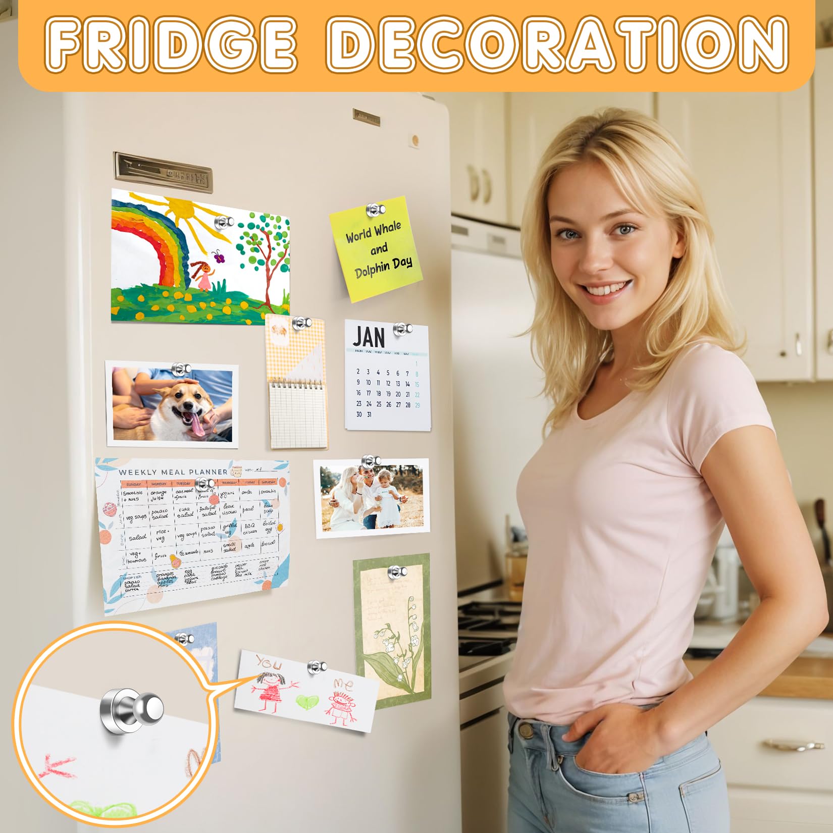 Compact size magnets 0.47 x 0.63 inches for fridge