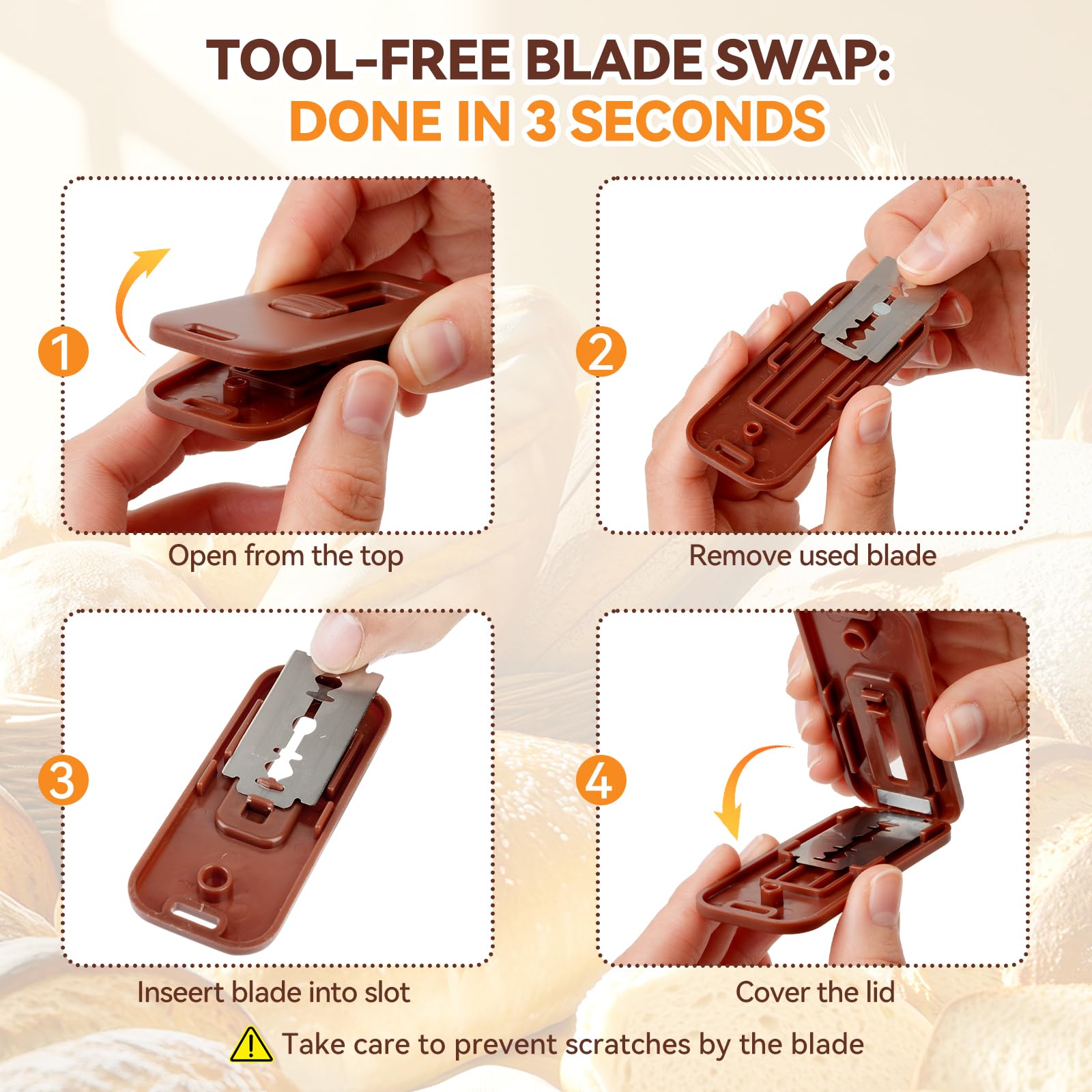 wwhako Bread Lame durable abs stainless image