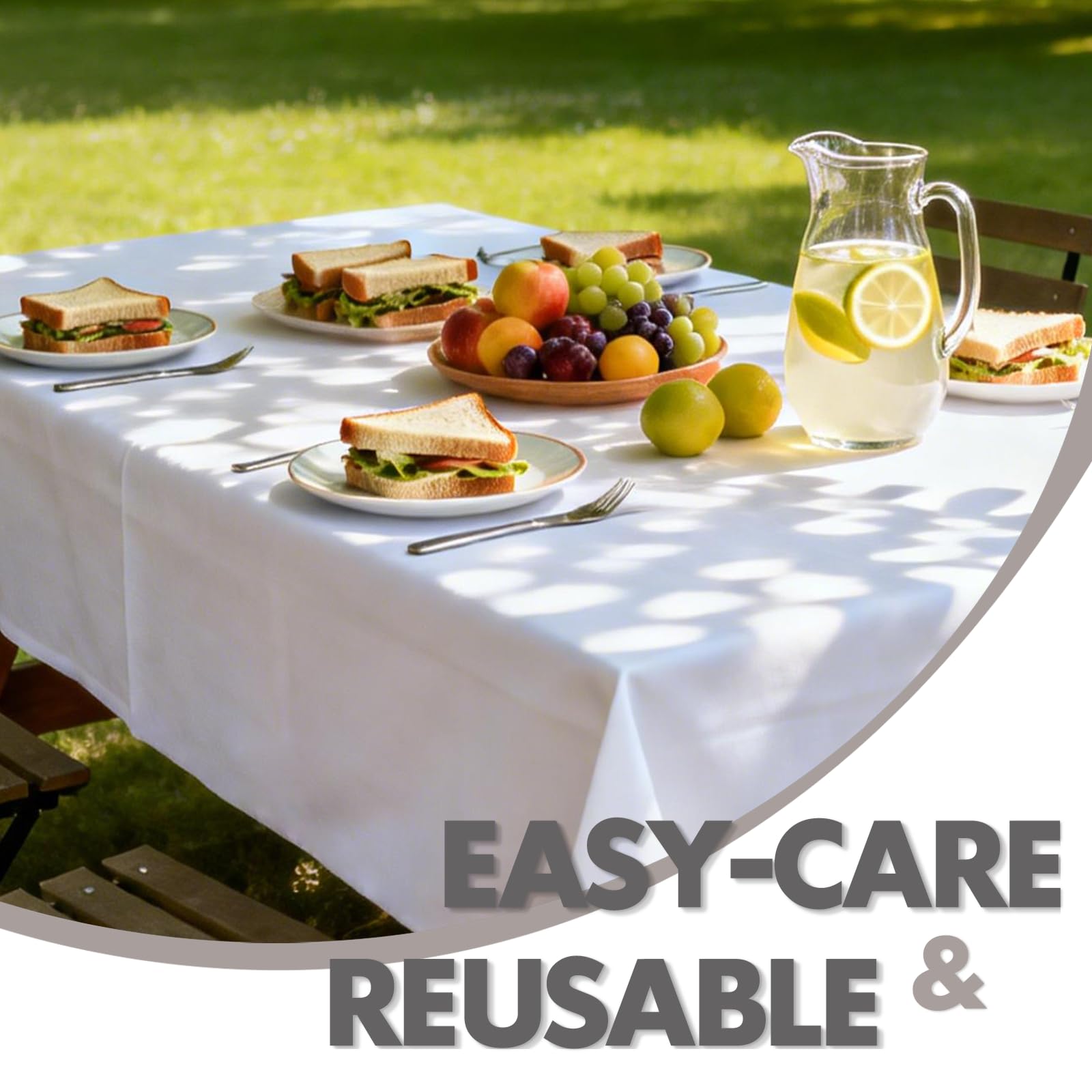 Wyxgiv white disposable tablecloth 54x108 pack3 for parties