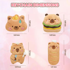 WYZOID plush keychains with secure keyring attachment