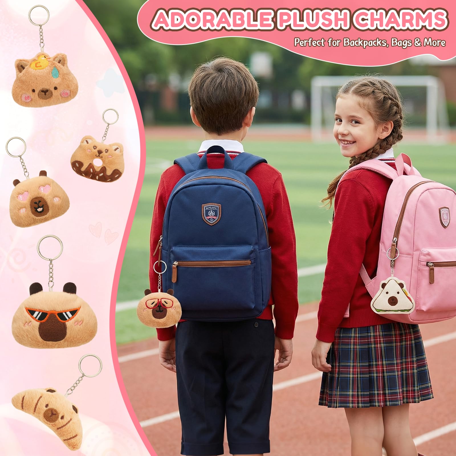 Party favors display WYZOID plush keychains classroom prizes