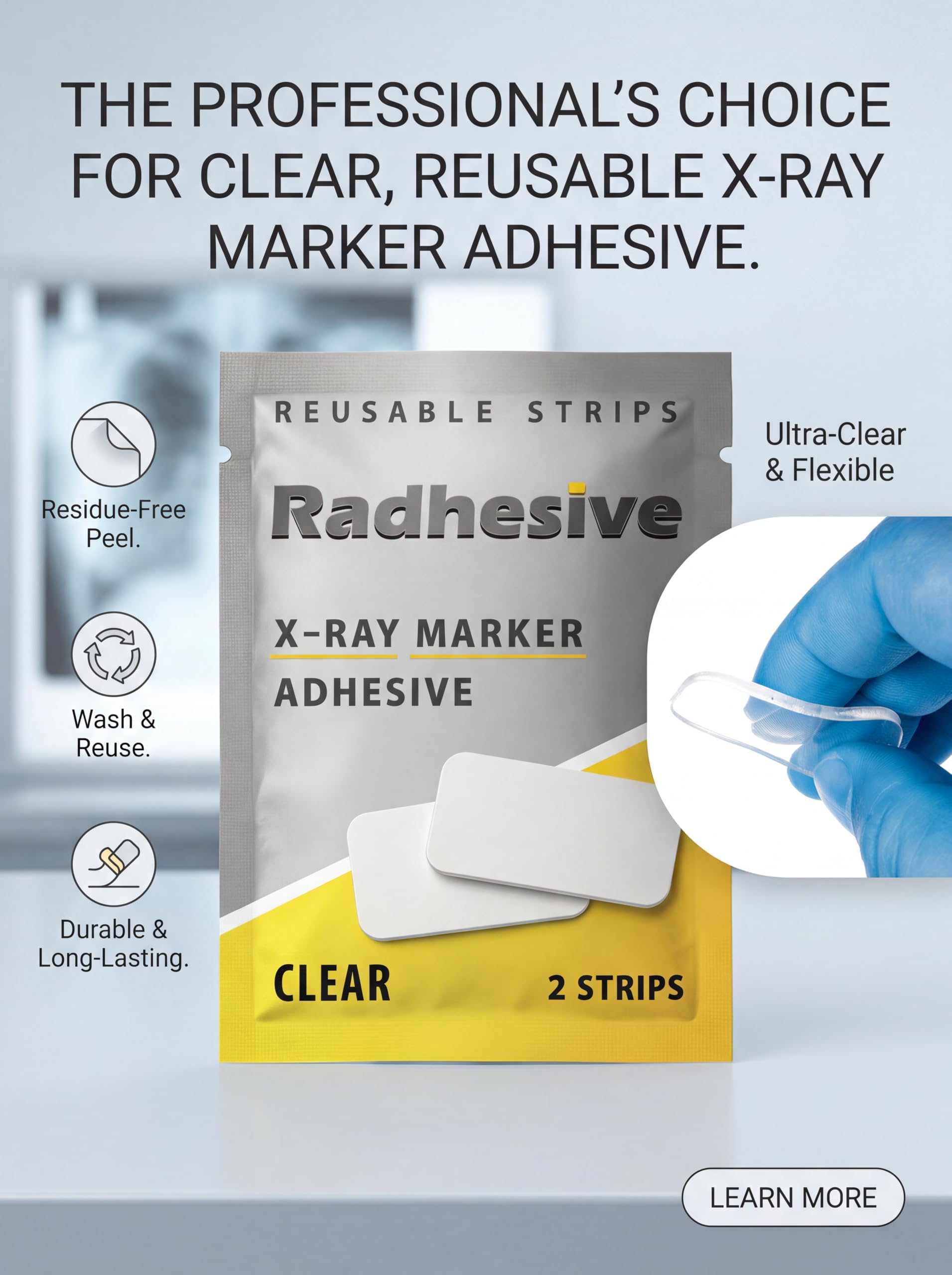 X-Ray marker adhesive strips designed for radiology