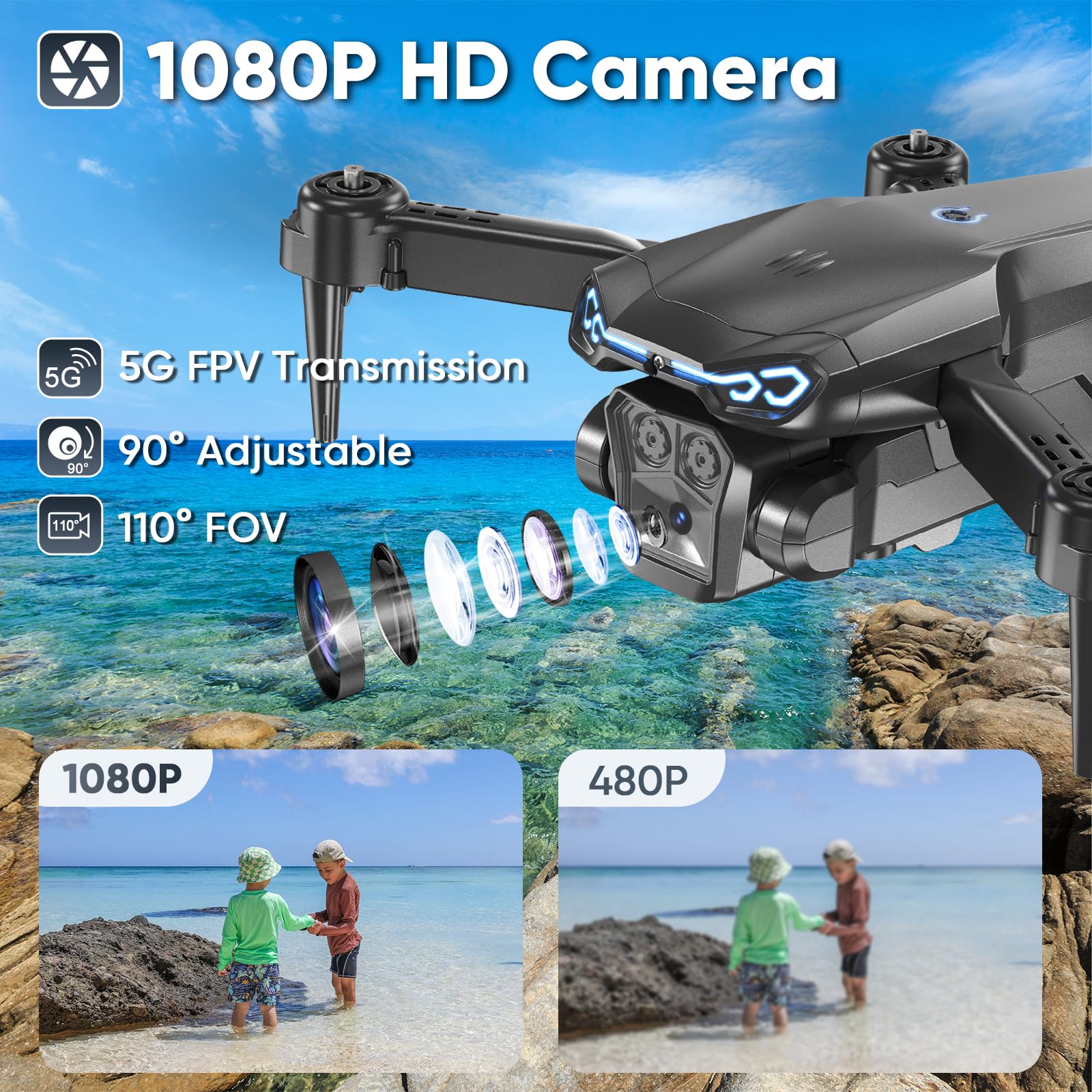 FPV real-time video drone for kids and beginners