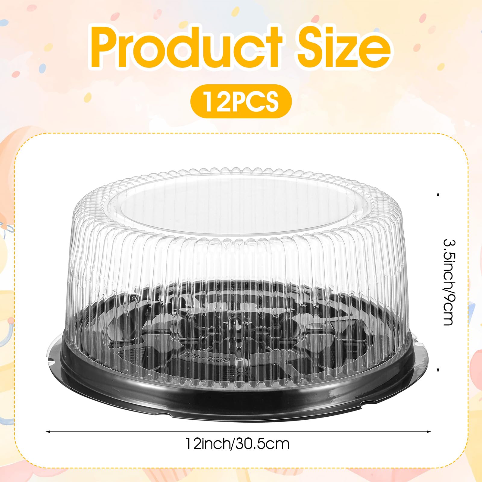 12 inch round serving trays with clear lids for catering and parties