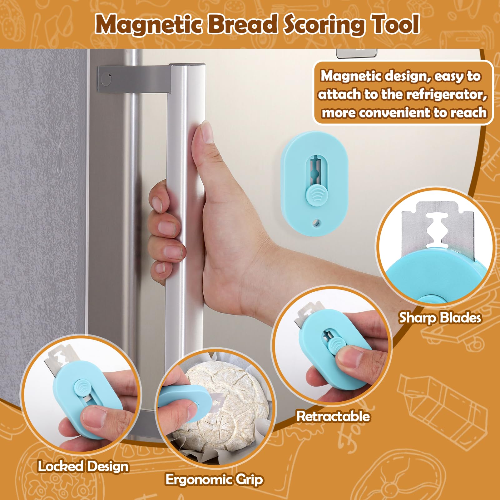Five replaceable blades shown with XANGNIER bread lame