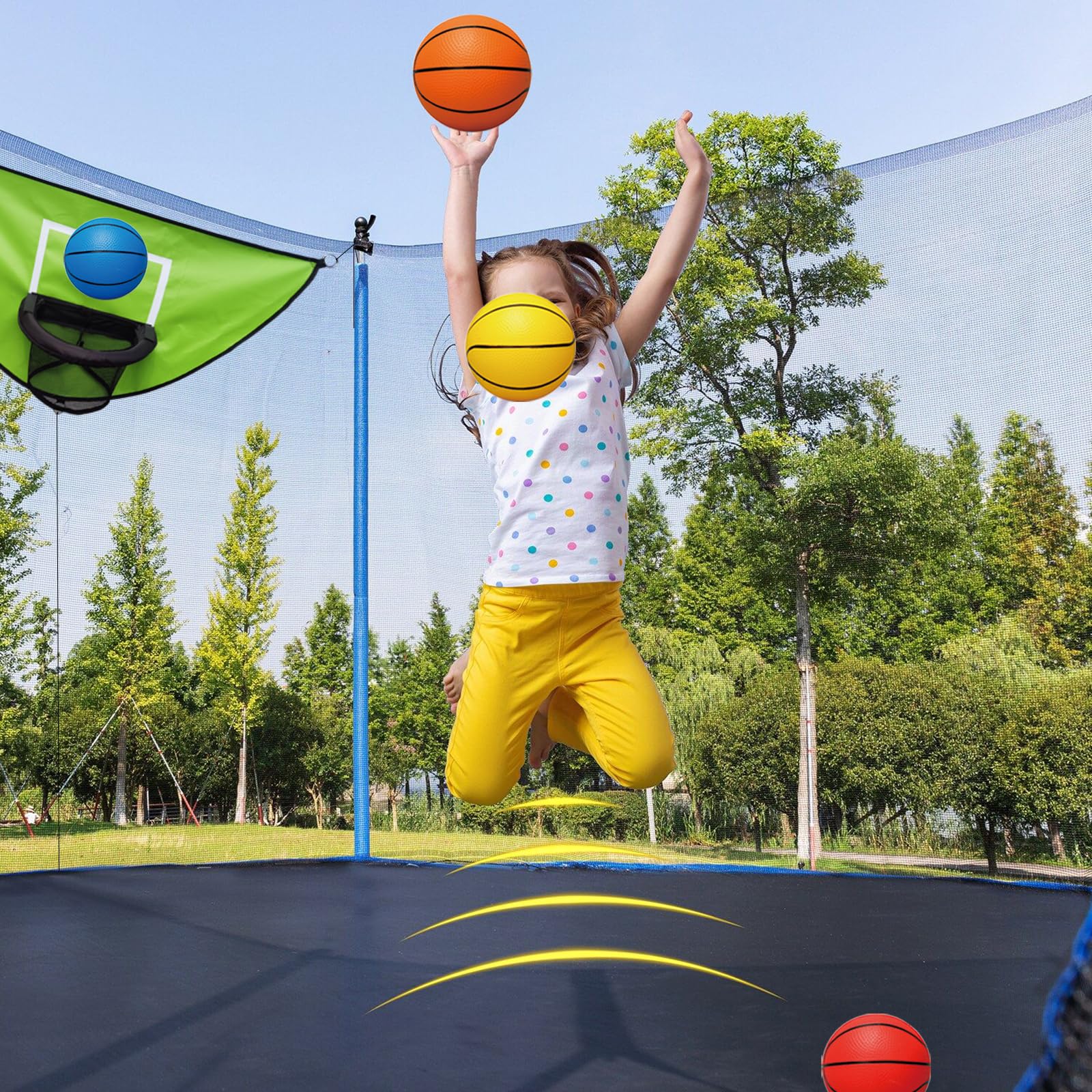 XATAMIO trampoline basketball hoop with pump