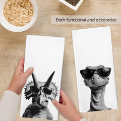 Kitchen and bathroom towels 16x24 inches dinosaur design