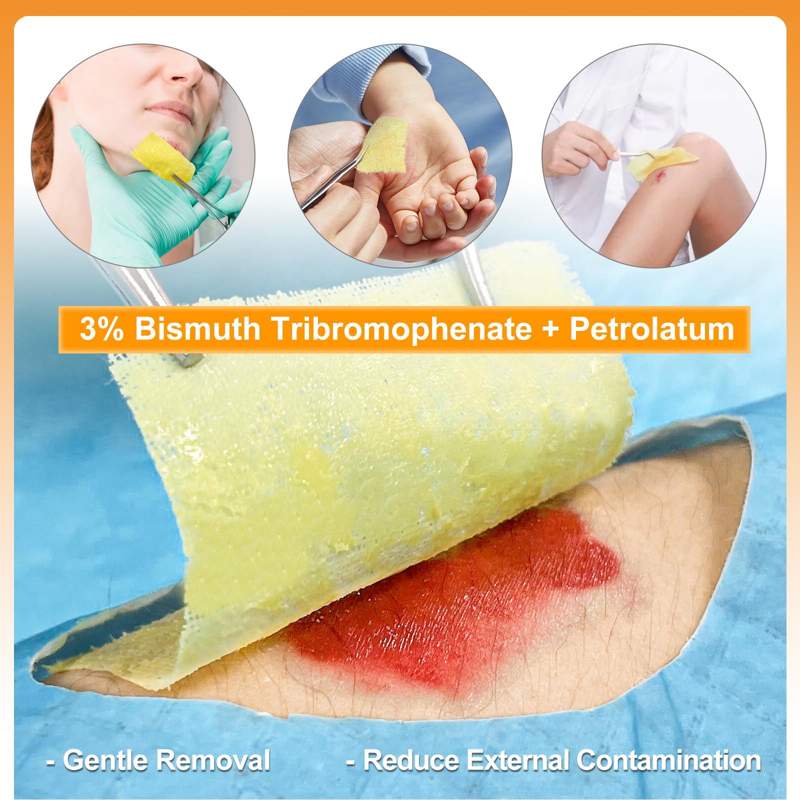 Individually sterile Xeroform dressing 2x2 inch