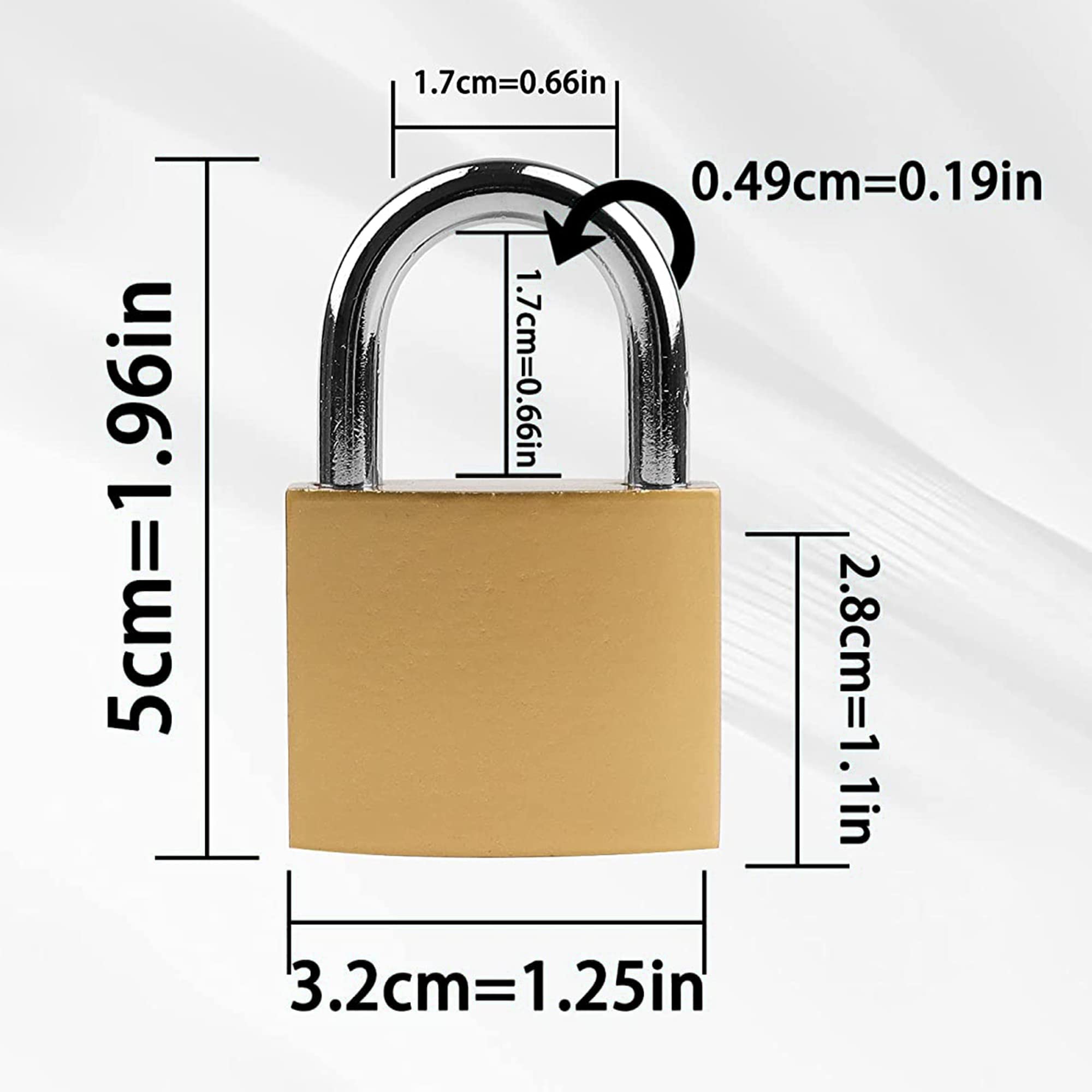 Close up XFJSAK keyed padlock 32mm width