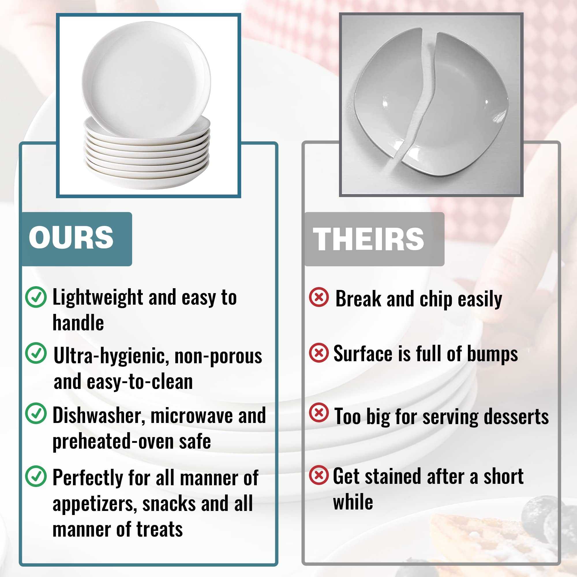 Round white ceramic appetizer plate by XINLTC