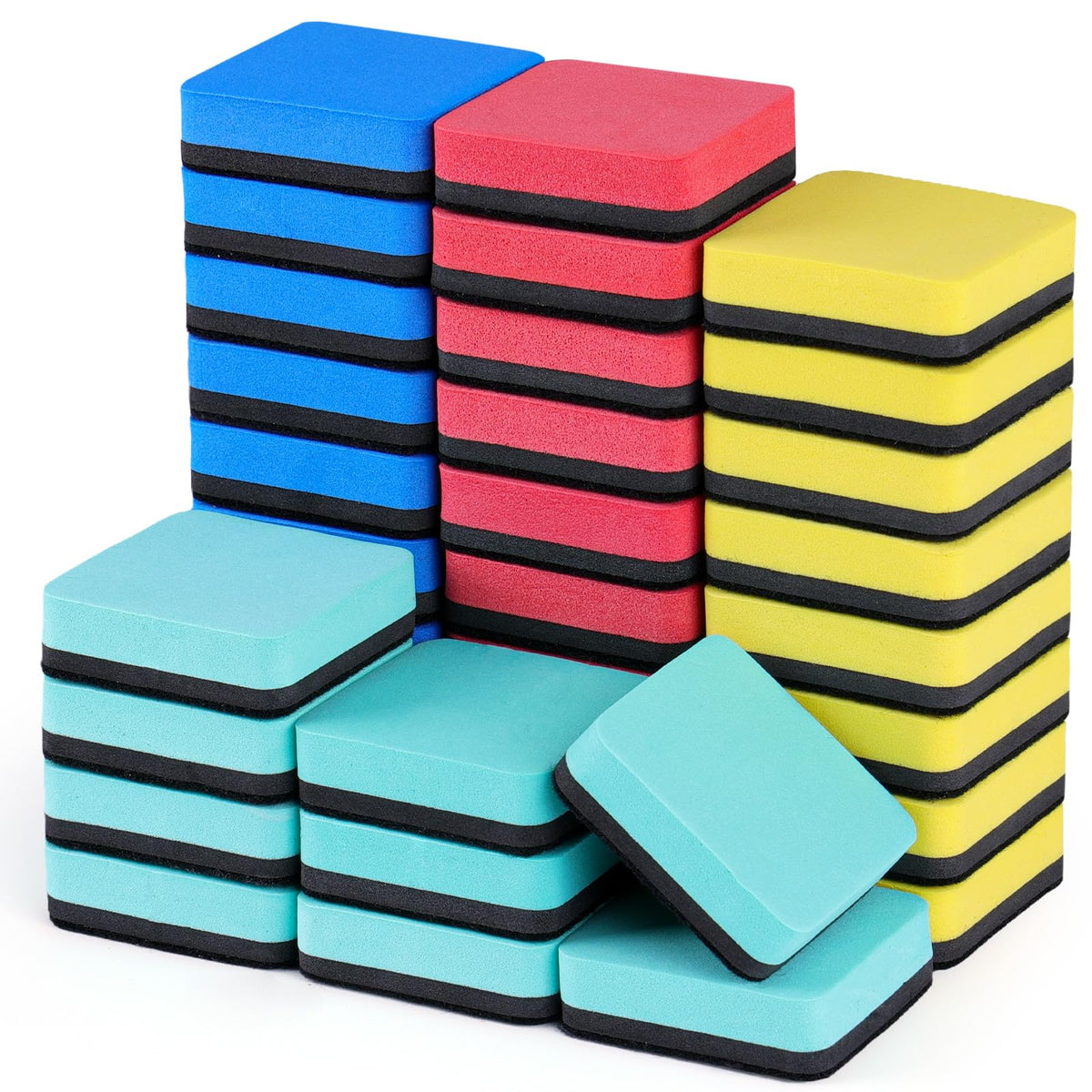 XKDOUS 35 pack magnetic whiteboard erasers for classroom