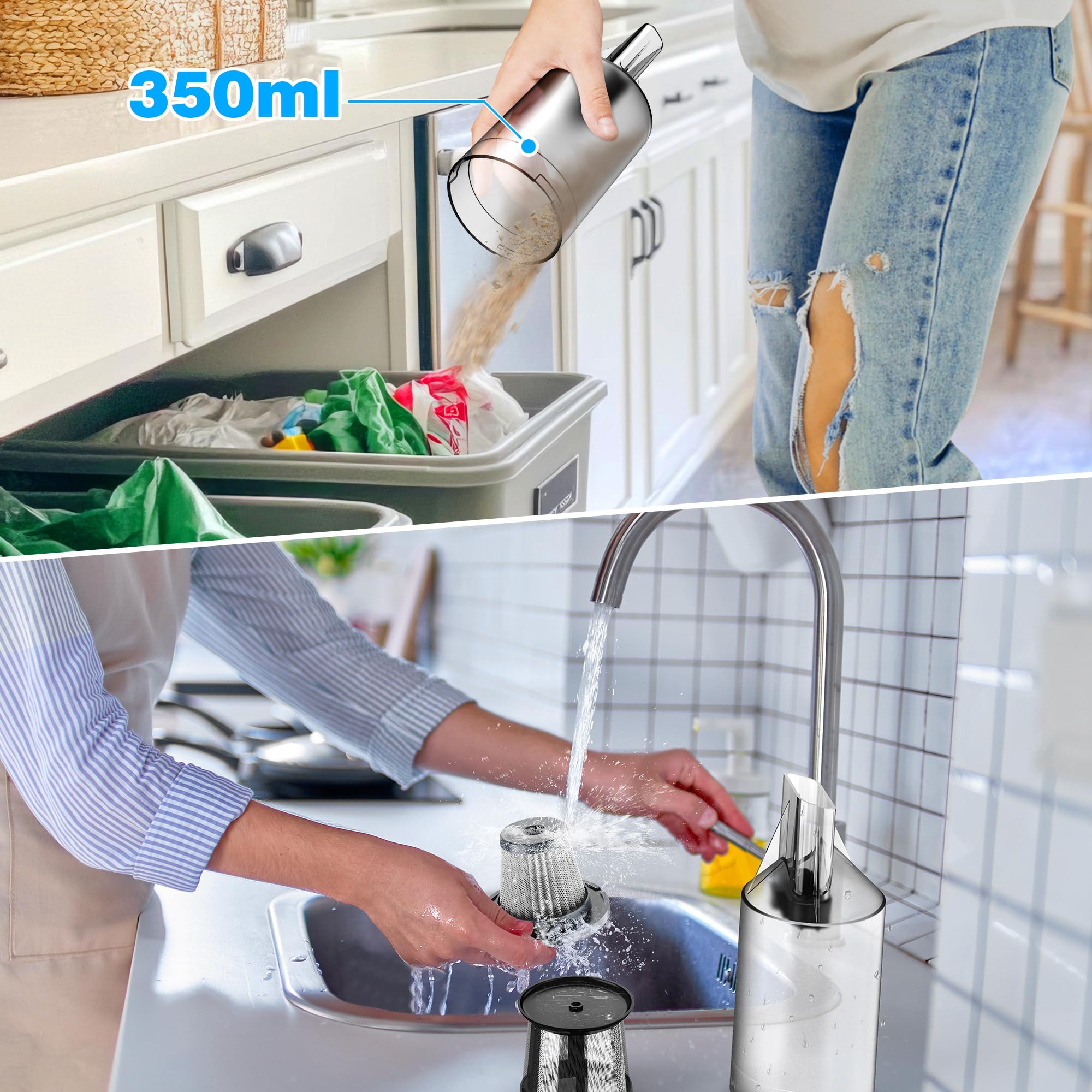 XL 350ml dust cup on car vacuum
