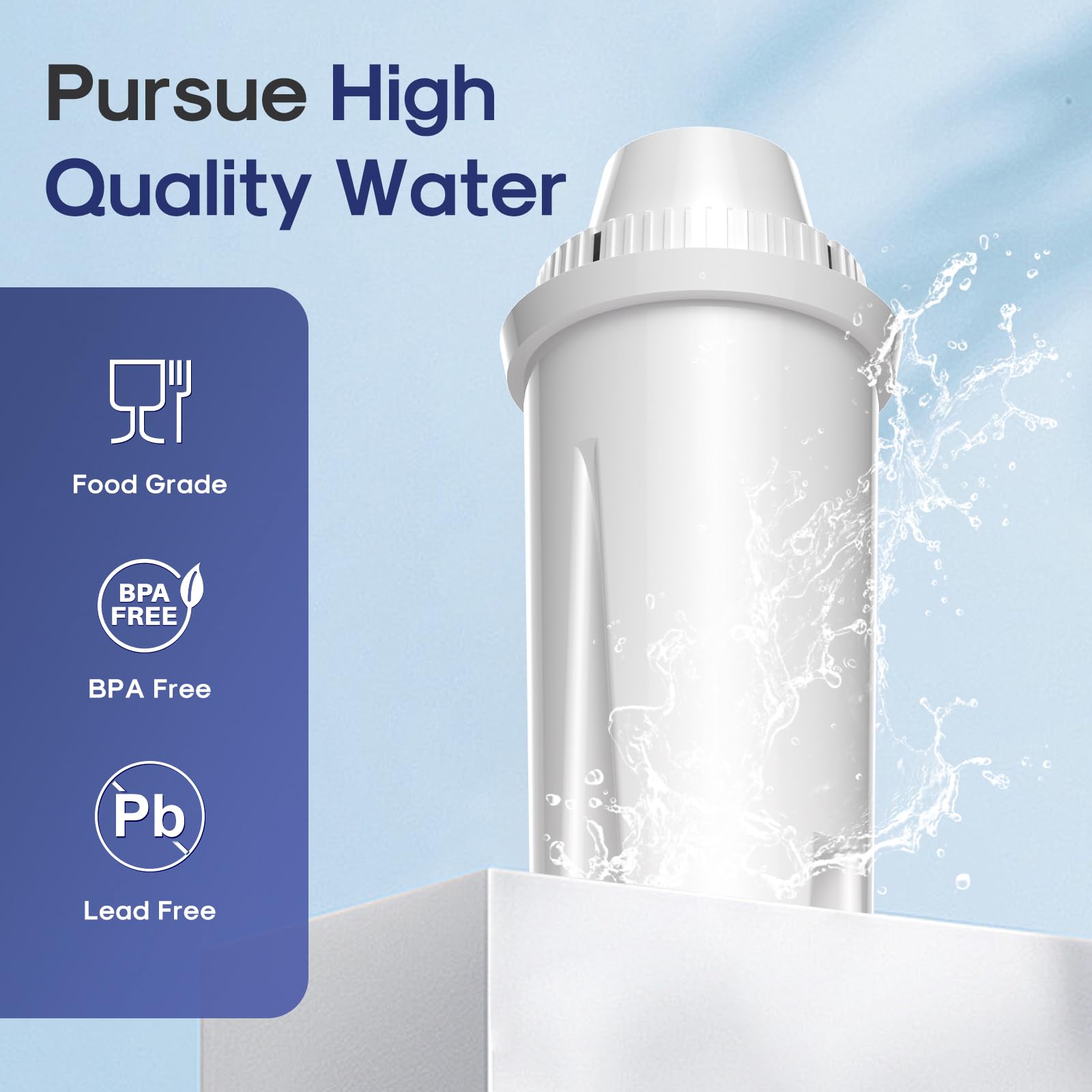 XL compatible pitcher water filter replacement