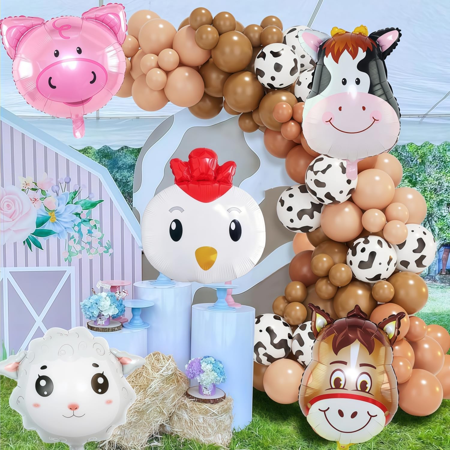 Pig balloon 22 x 21.5 inches from XLENGO farm animals