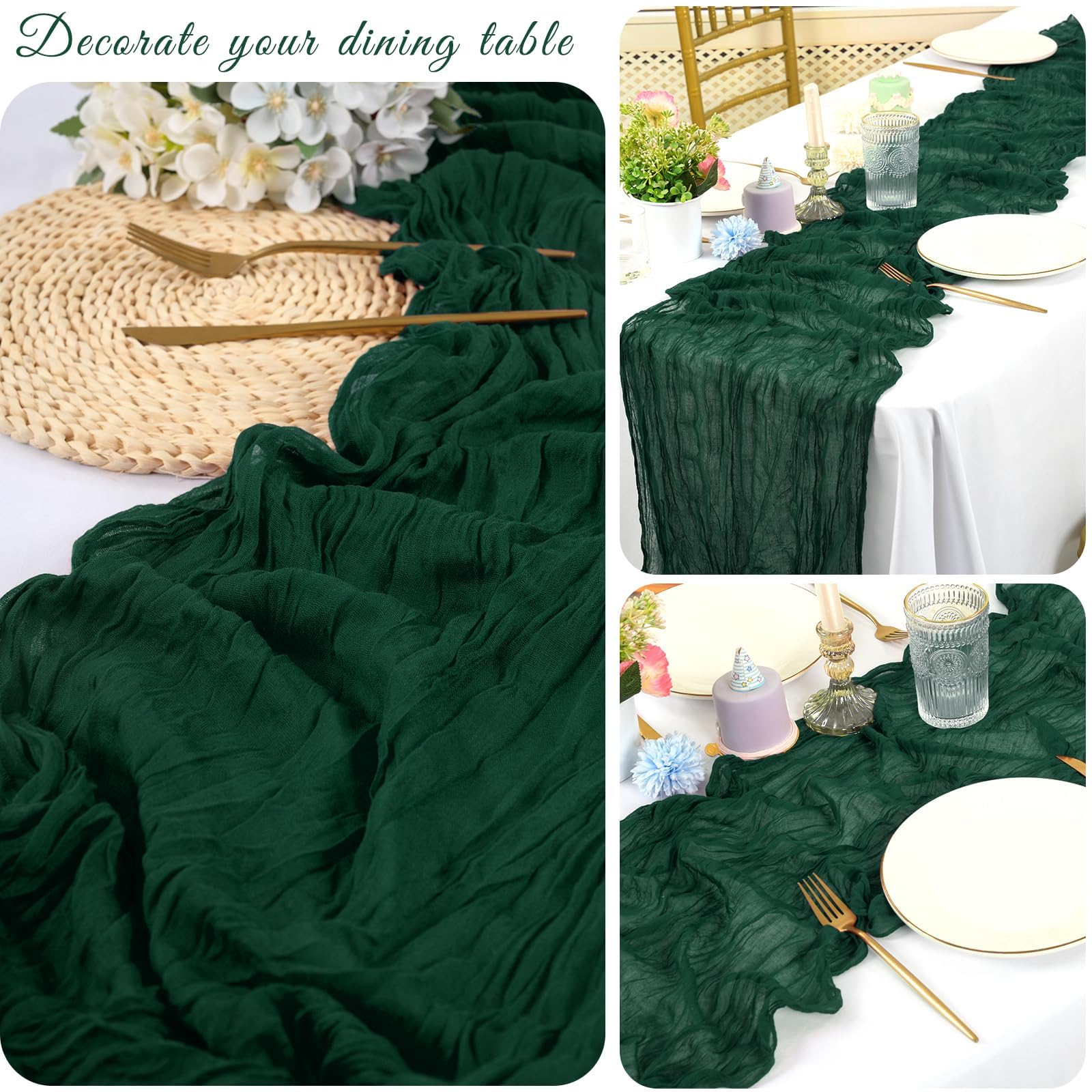 20-pack table runner used on tables arches and displays