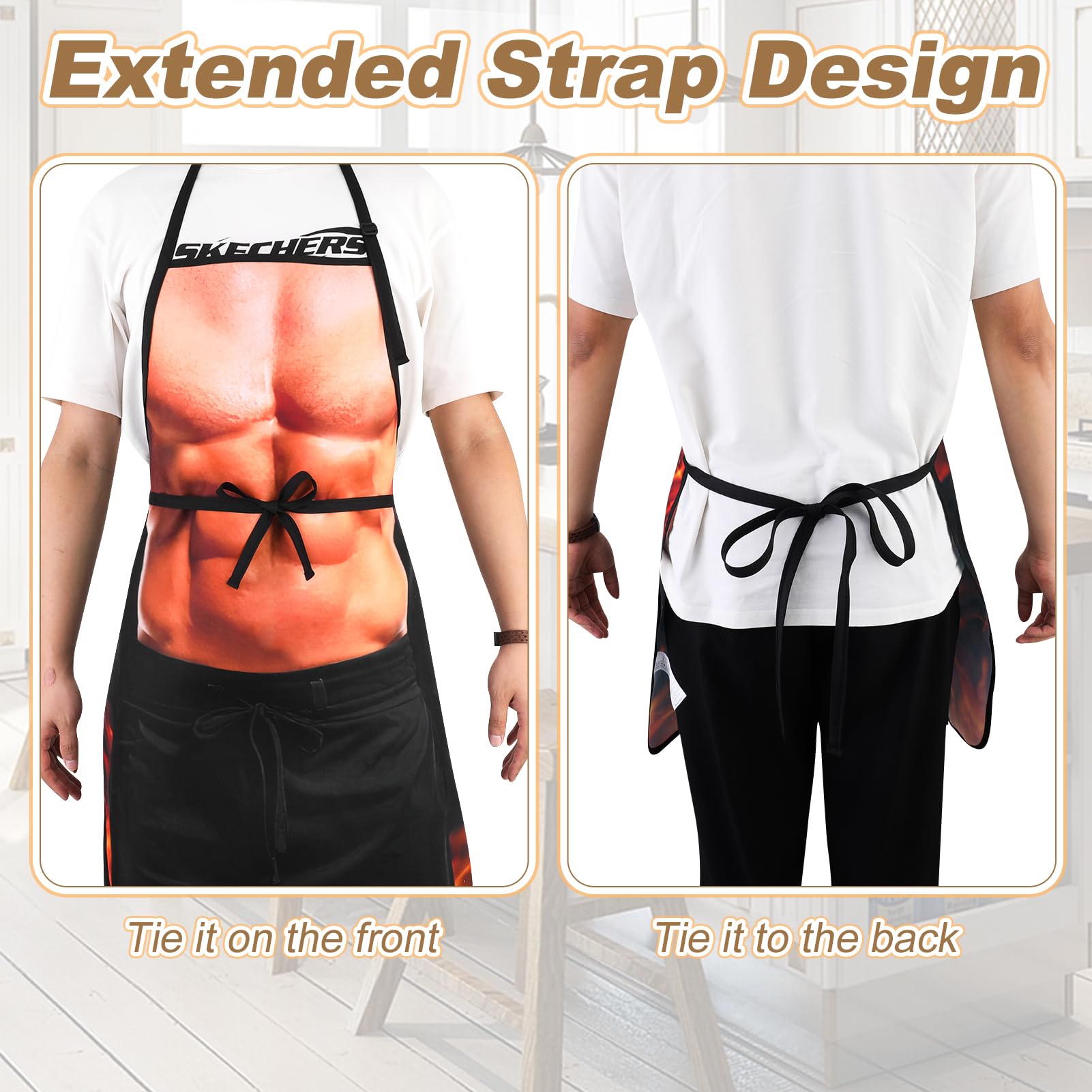 Home and outdoor use apron for baking cooking grilling
