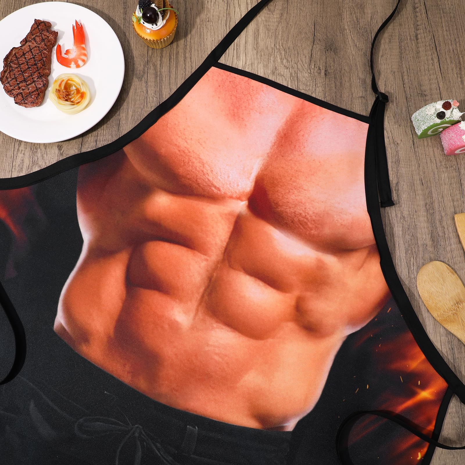 70 x 80 cm kitchen apron with long waist ties